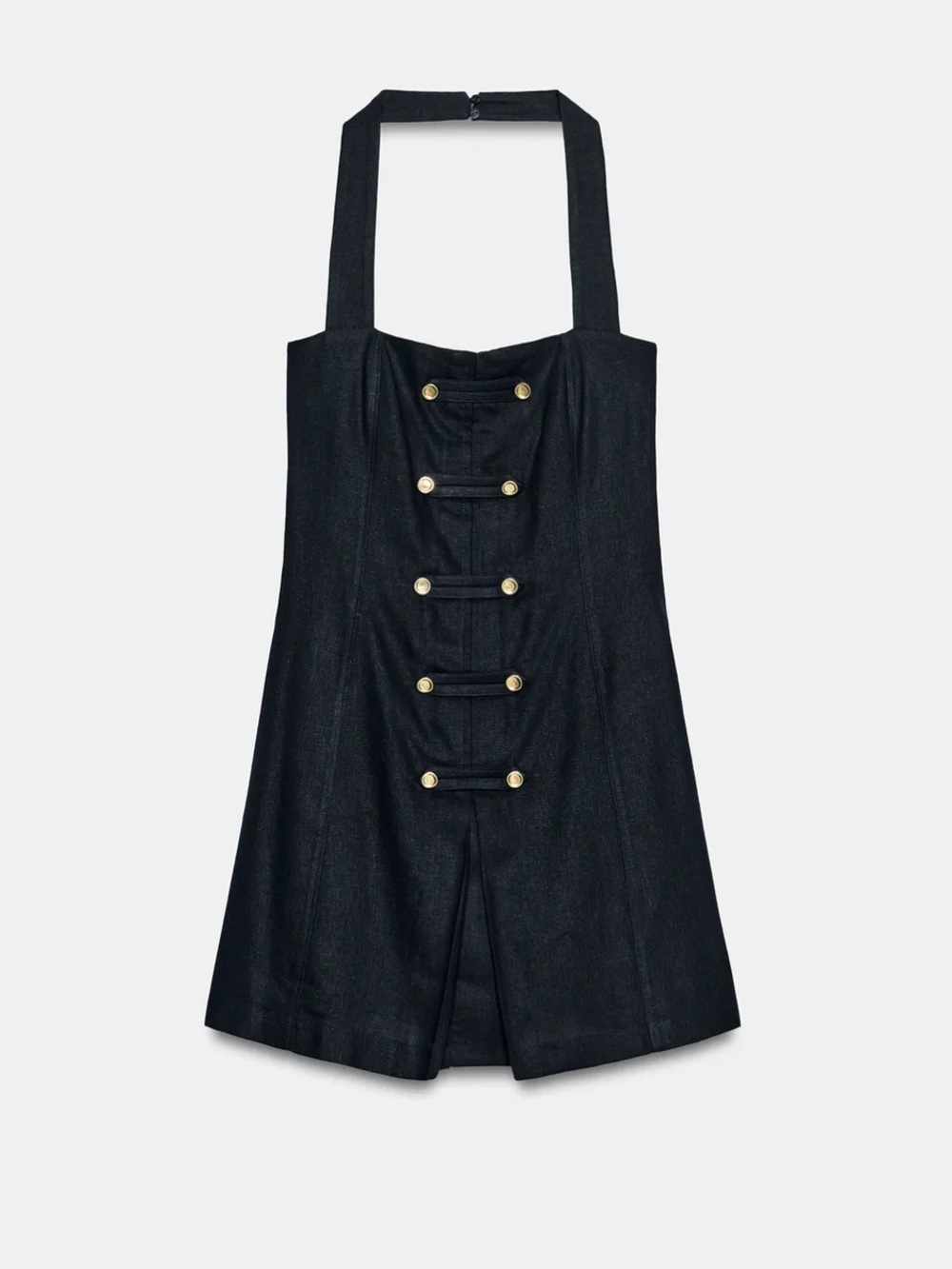 ZARA LINEN TOGGLE MINI DRESS